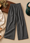 Linen Blend Wide-Leg Trousers