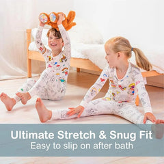 Kids Coloring Pajama Set with 12 Washable Markers – DIY Color Your Own Sleepwear for Boys & Girls