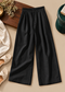 Linen Blend Wide-Leg Trousers