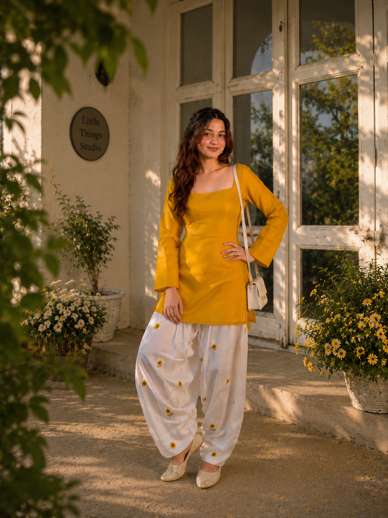 Premium Sunflower Premium Farsi Salwar Set
