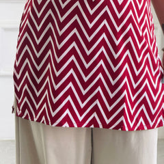 Bold Red Chevron Multi-Wear Tunic - Adjustable Fit