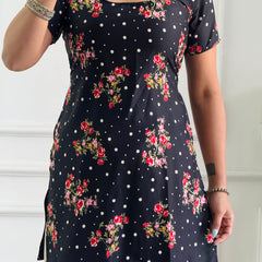 Polka Dot Floral Multi-Wear Tunic - Adjustable Fit