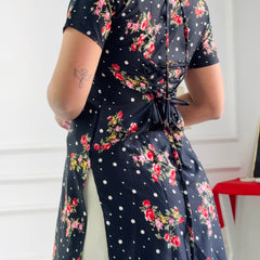 Polka Dot Floral Multi-Wear Tunic - Adjustable Fit