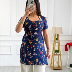 Dark Bloom Floral Multi-Wear Tunic - Adjustable Fit