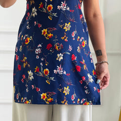 Dark Bloom Floral Multi-Wear Tunic - Adjustable Fit