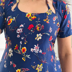 Dark Bloom Floral Multi-Wear Tunic - Adjustable Fit