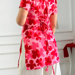 Pop-Art Pink Floral Multi-Wear Tunic - Adjustable Fit