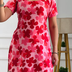 Pop-Art Pink Floral Multi-Wear Tunic - Adjustable Fit
