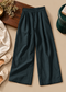 Linen Blend Wide-Leg Trousers